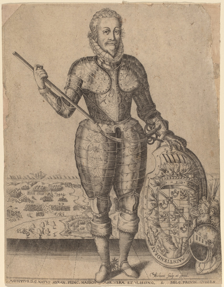 Maurice of Nassau, Prince of Orange by Christoffel van Sichem I (Dutch, c. 1546 - 1624), 16X12"(A3)Poster Print
