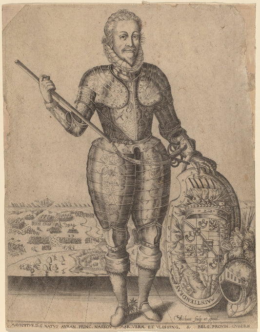 Maurice of Nassau, Prince of Orange by Christoffel van Sichem I (Dutch, c. 1546 - 1624), 16X12"(A3)Poster Print
