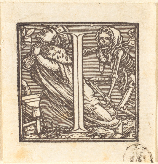 Letter I by Hans Holbein the Younger (German, 1497/1498 - 1543), 16X12"(A3)Poster Print