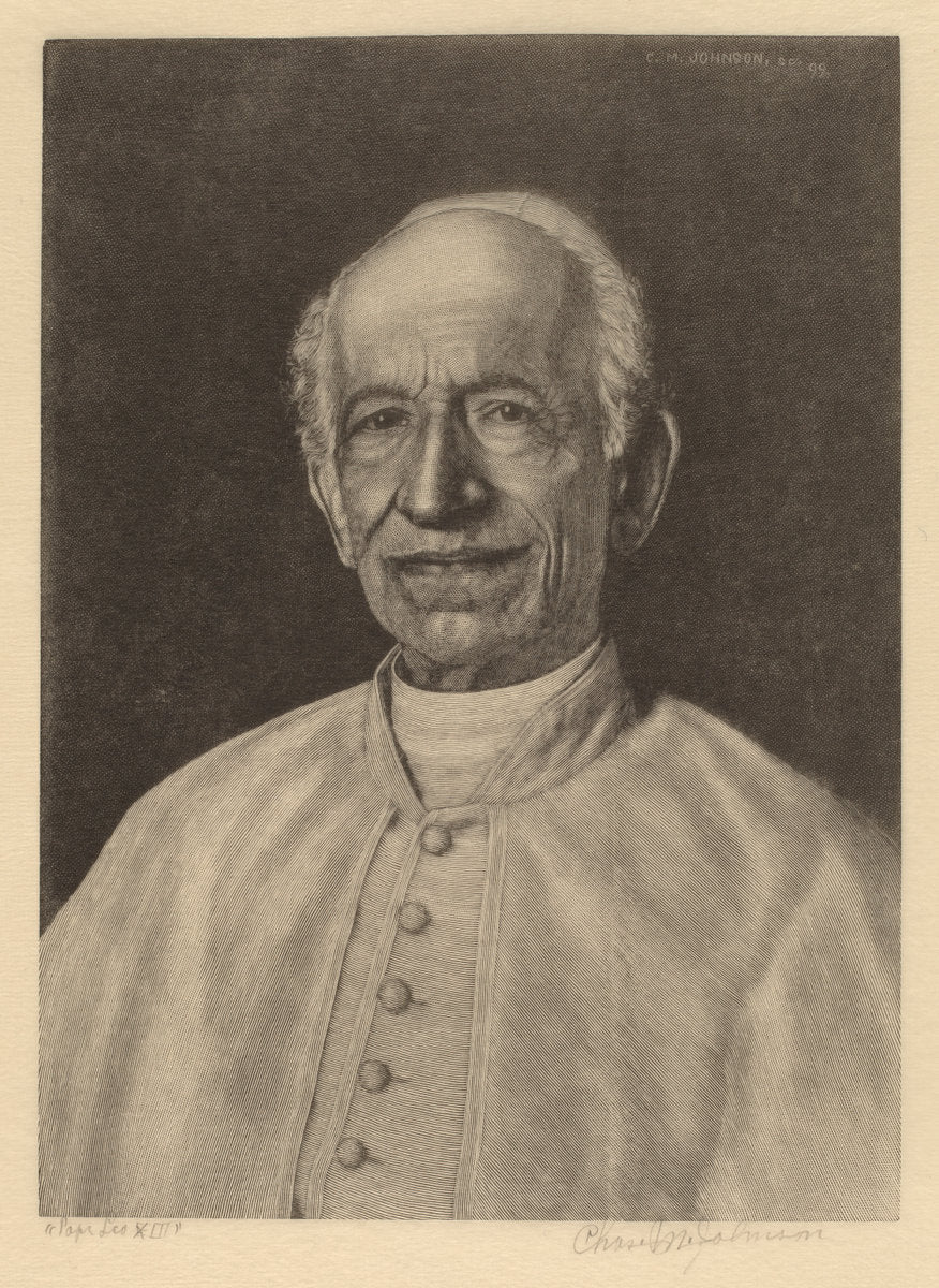 Pope Leo XIII by Charles M. Johnson (American, active 19th century), 16X12"(A3)Poster Print