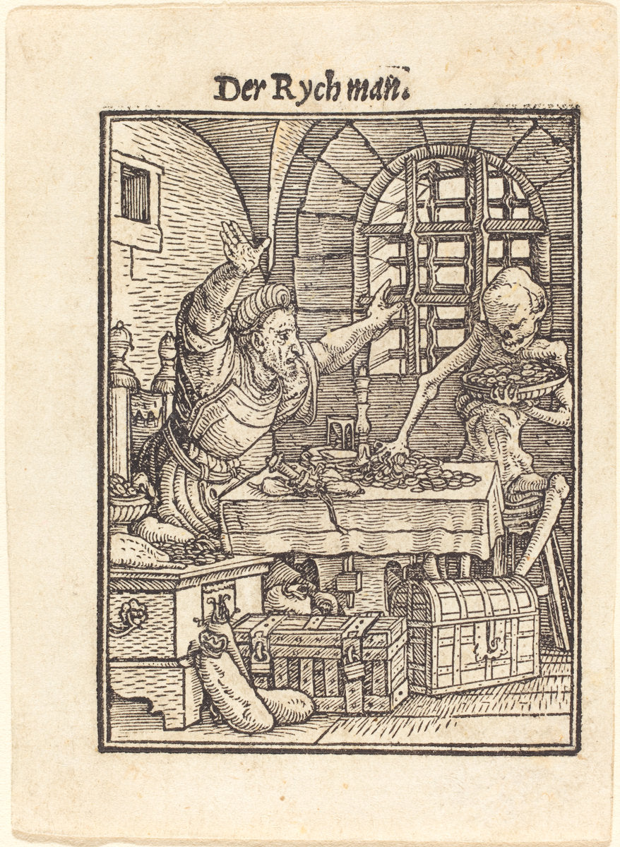 Rich Man by Hans Holbein the Younger (German, 1497/1498 - 1543), 16X12"(A3)Poster Print