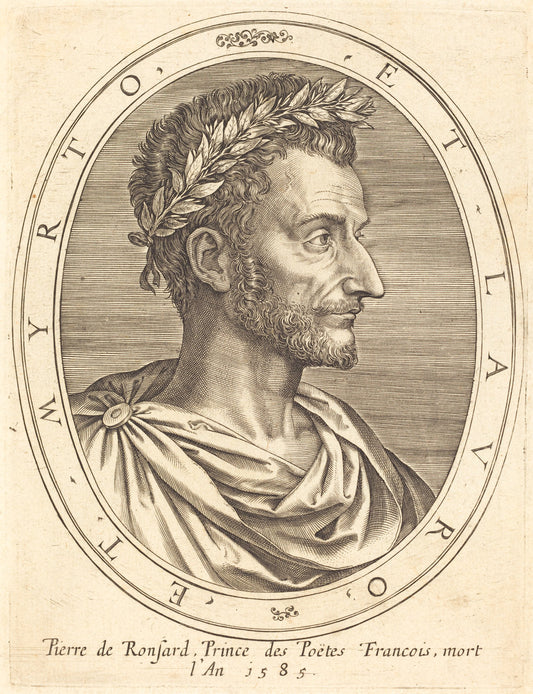 Pierre de Ronsard by Michel Lasne (French, 1590 or before - 1667), 16X12"(A3)Poster Print