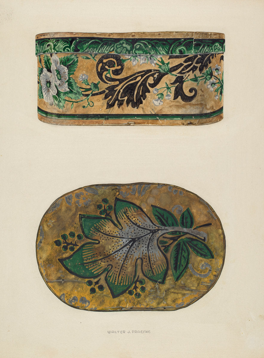 Hat Box by Walter Praefke (American, active c. 1935), 16X12"(A3)Poster Print