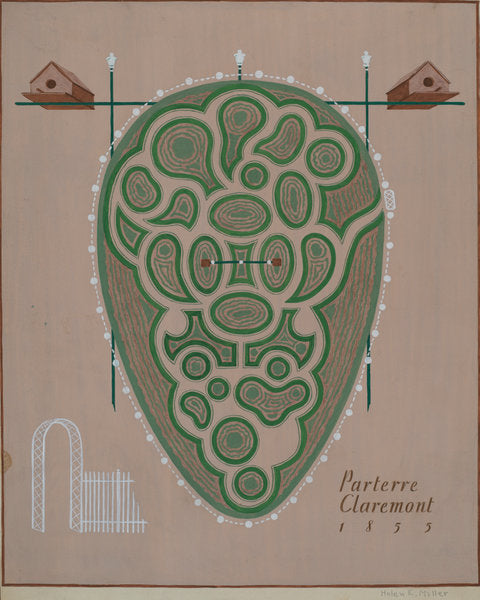 Parterre Claremont by Helen Miller (American, active c. 1935), 16X12"(A3)Poster Print