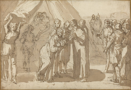 Birth Scene by Giulio Benso (Genoese, 1592 - 1668), 16X12"(A3)Poster Print