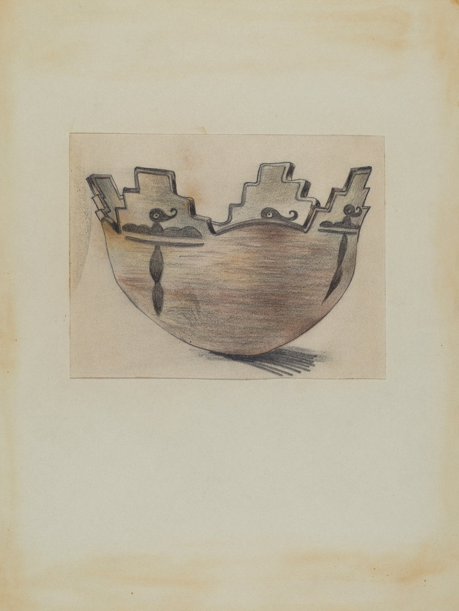 Ceremonial Bowl by Michael Trekur (American, active c. 1935), 16X12"(A3)Poster Print