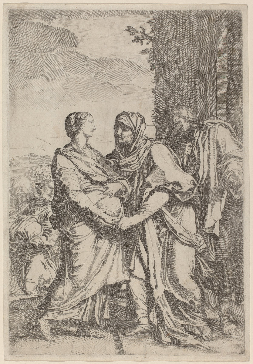 The Visitation by Carlo Maratta (Italian, 1625 - 1713), 16X12"(A3)Poster Print