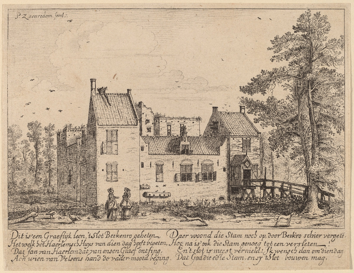 Berkenrode Castle by Pieter Jansz Saenredam (Dutch, 1597 - 1665), 16X12"(A3)Poster Print