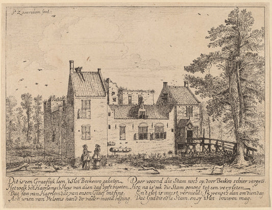 Berkenrode Castle by Pieter Jansz Saenredam (Dutch, 1597 - 1665), 16X12"(A3)Poster Print