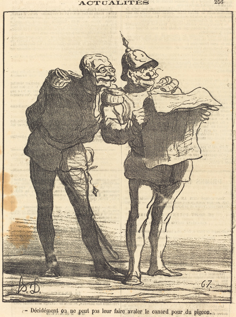 Décidément on ne peut pas... by Honoré Daumier (French, 1808 - 1879), 16X12"(A3)Poster Print