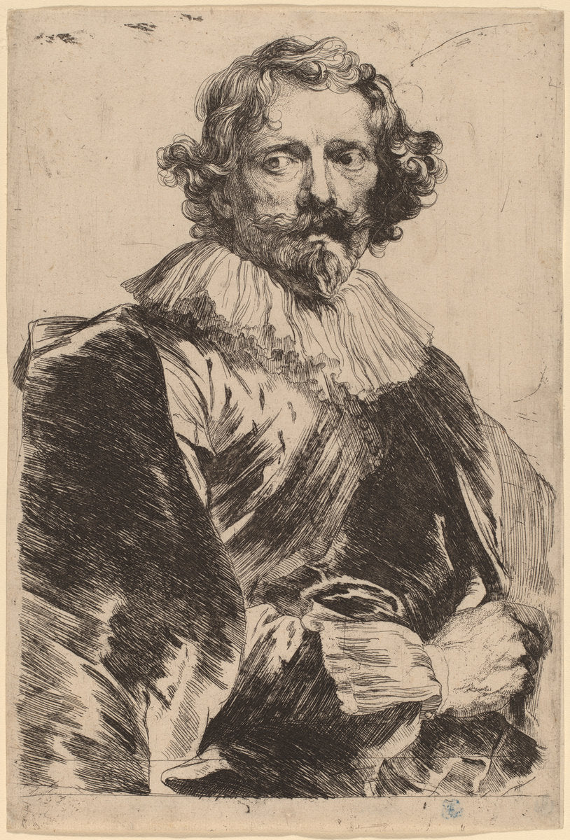 Lucas Vorsterman by Sir Anthony van Dyck (Flemish, 1599 - 1641), 16X12"(A3)Poster Print