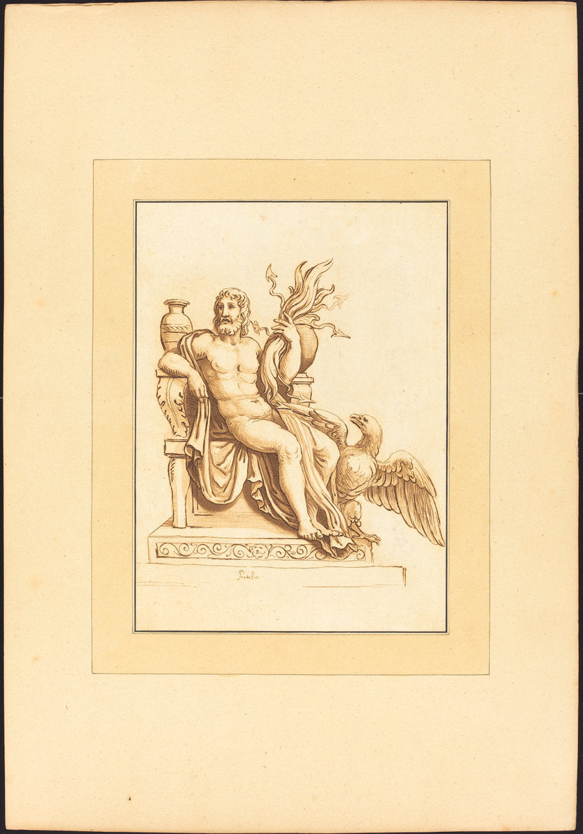 Jupiter by Katharina Prestel after Giulio Romano (German, 1747 - 1794), 16X12"(A3)Poster Print
