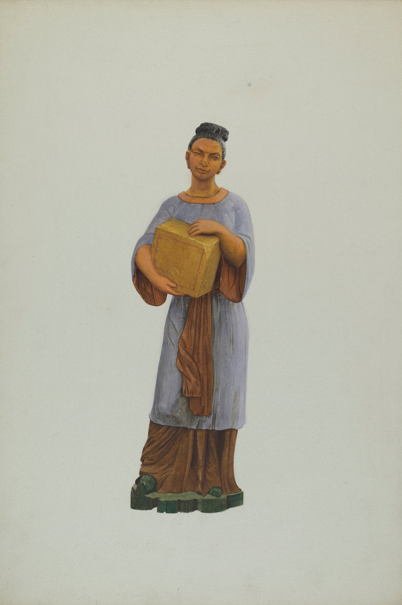 Tea Store Figure by John W. Kelleher (American, active c. 1935), 16X12"(A3)Poster Print