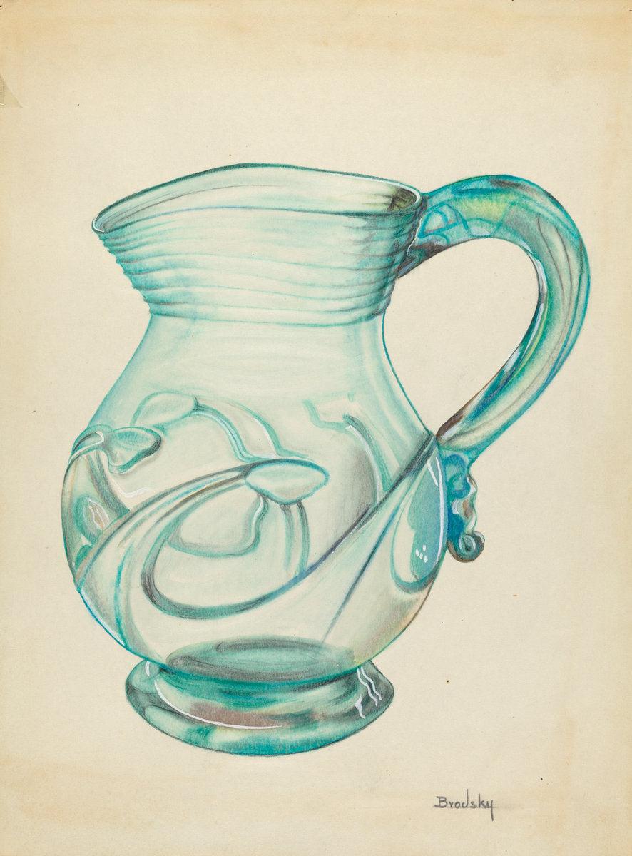Large Pitcher by S. Brodsky (American, active c. 1935), 16X12"(A3)Poster Print