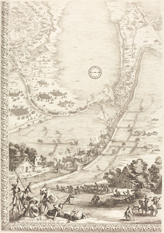 The Siege of Breda [plate 4 of 6] by Jacques Callot (French, 1592 - 1635), 16X12"(A3)Poster Print