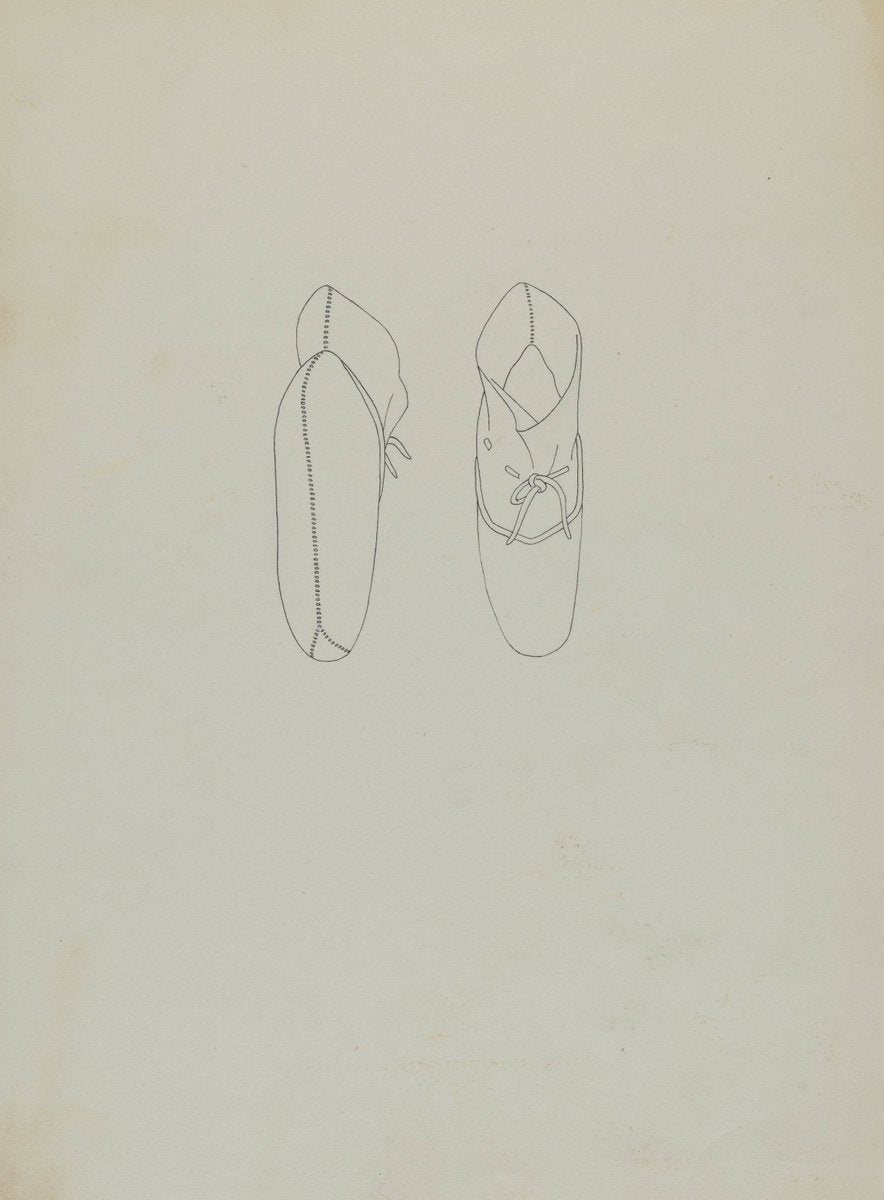 Infant's Booties by Sara Garfinkel (American, active c. 1935), 16X12"(A3)Poster Print