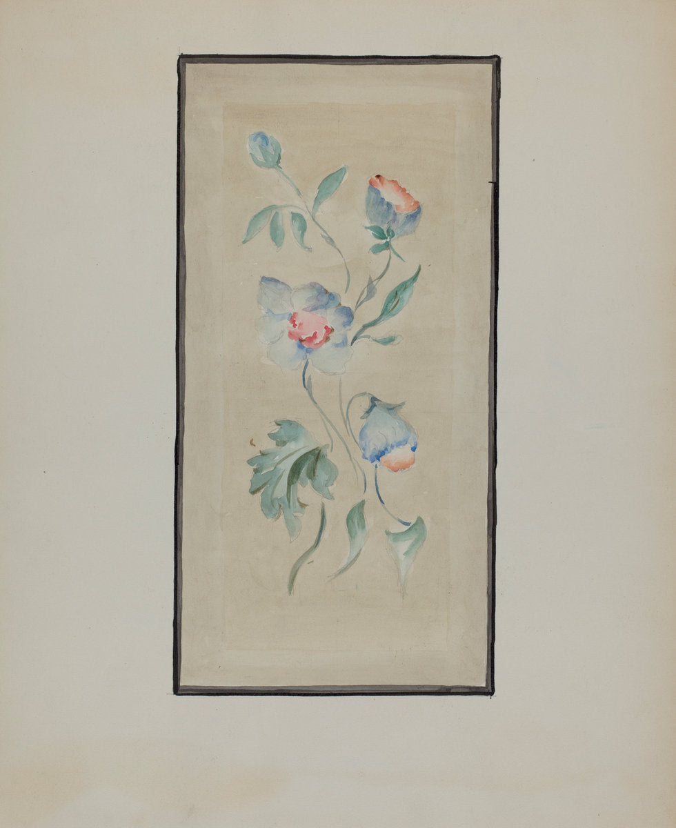 Panel from Hall Lantern by Blanche Waterbury (American, active c. 1935), 16X12"(A3)Poster Print