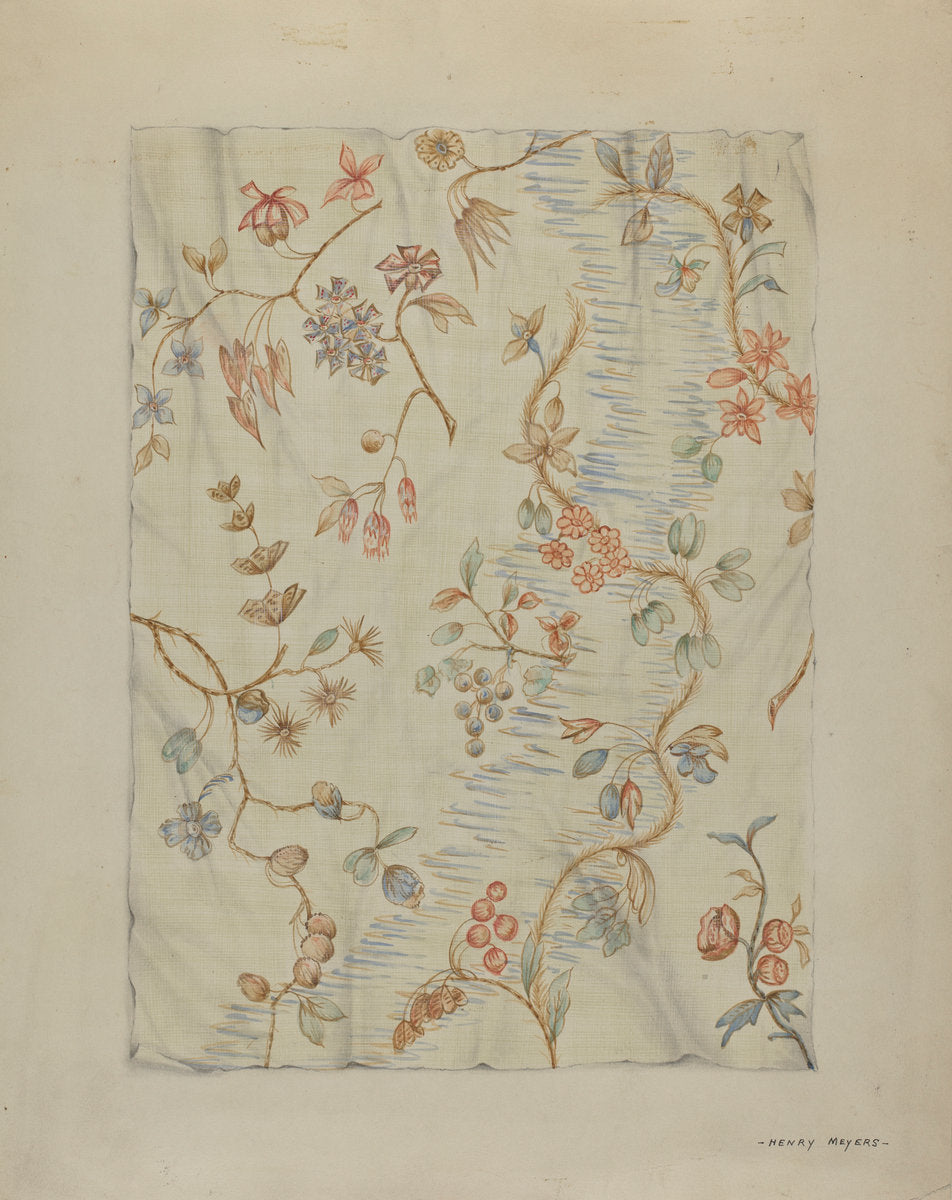 Dress Fabric by Henry Meyers (American, active c. 1935), 16X12"(A3)Poster Print
