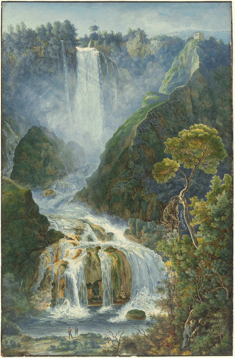 The Grand Waterfalls at Terni by Franz Kaisermann (Swiss, 1765 - 1833), 16X12"(A3)Poster Print