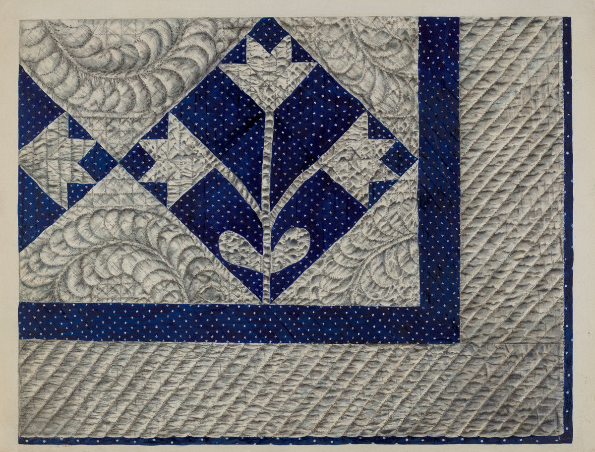 Cotton Quilt by Katherine Hastings (American, active c. 1935), 16X12"(A3)Poster Print