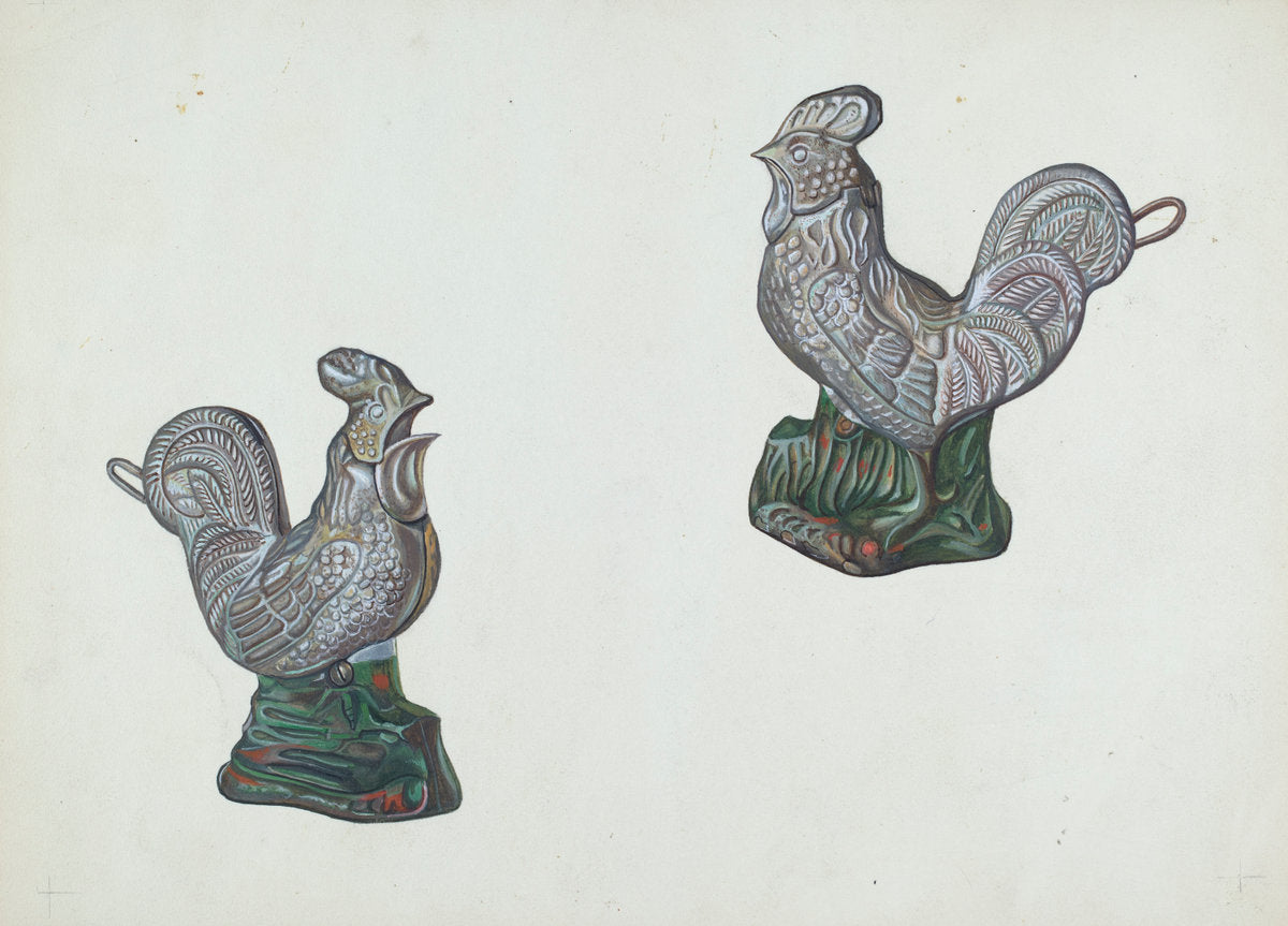 Rooster Coin Bank by William O. Fletcher (American, active c. 1935), 16X12"(A3)Poster Print