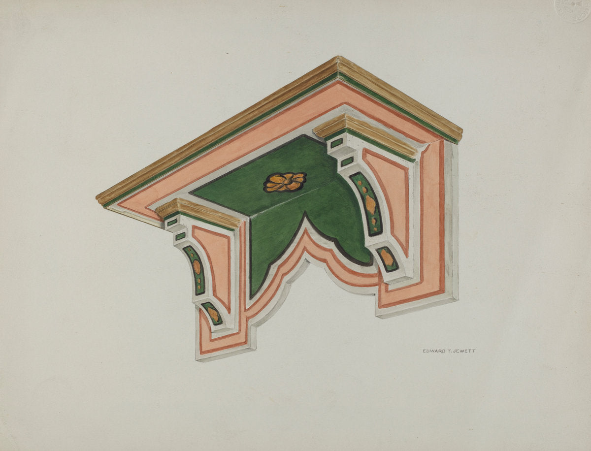 Wall Bracket (Eccleasiastical) by Edward Jewett (American, active c. 1935), 16X12"(A3)Poster Print