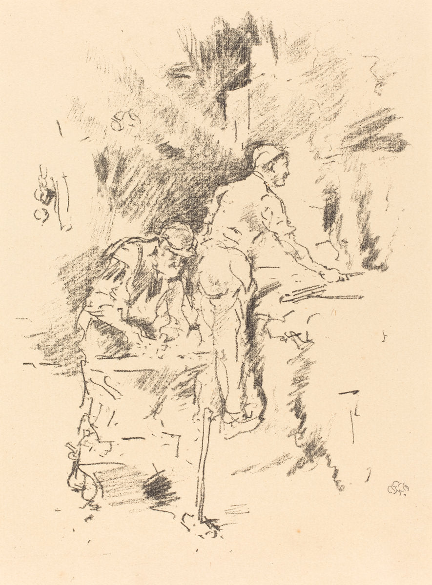 Father and Son by James McNeill Whistler (American, 1834 - 1903), 16X12"(A3)Poster Print