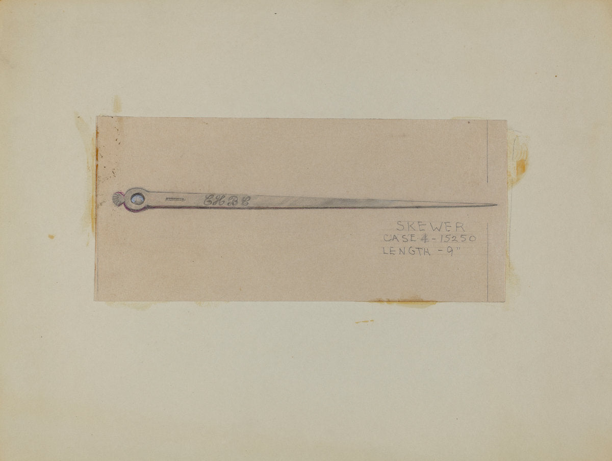 Silver Skewer by Margaret Knapp (American, active c. 1935), 16X12"(A3)Poster Print