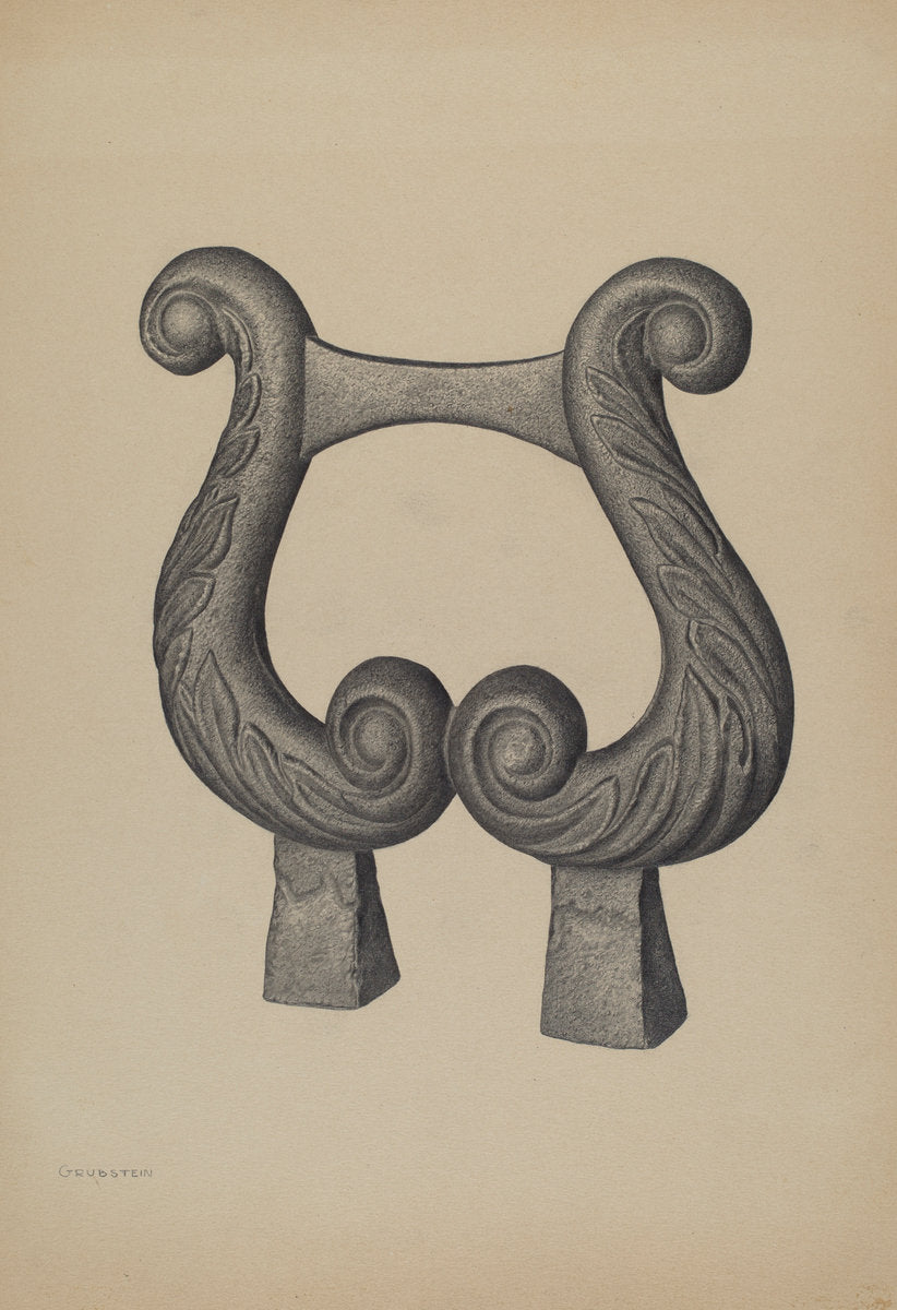 Foot Scraper by Milton Grubstein (American, active c. 1935), 16X12"(A3)Poster Print