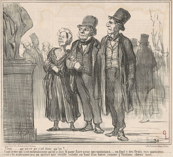 Tiens ... qu'est-ce qu'c'est donc qu'ça? ... by Honoré Daumier (French, 1808 - 1879), 16X12"(A3)Poster Print