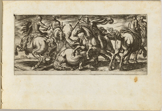 Six Cavalrymen in Combat by Antonio Tempesta (Florentine, 1555 - 1630), 16X12"(A3)Poster Print
