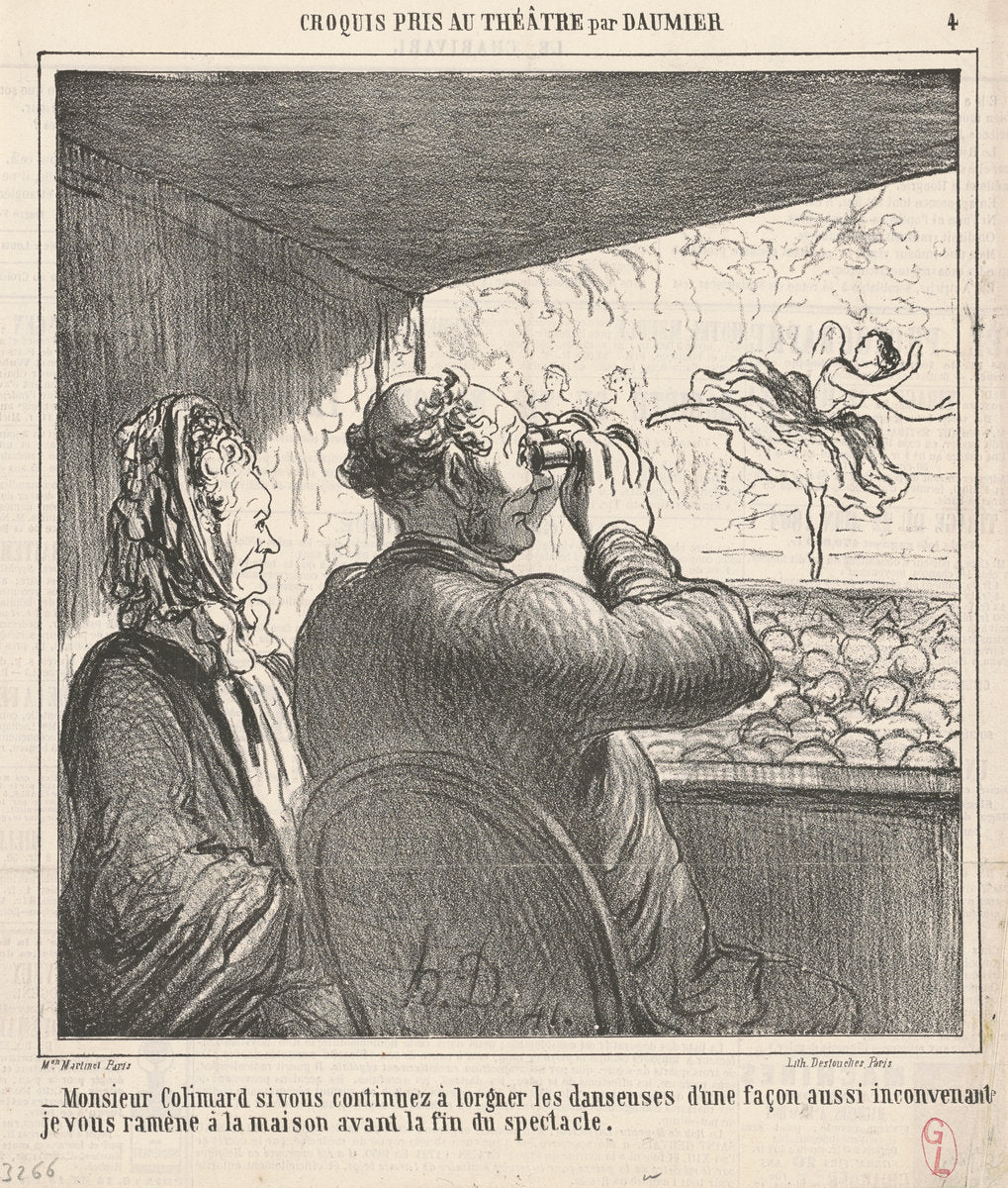 Monsieur Colimard si vous continuez ... by Honoré Daumier (French, 1808 - 1879), 16X12"(A3)Poster Print