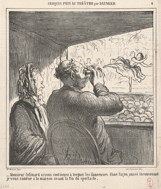 Monsieur Colimard si vous continuez ... by Honoré Daumier (French, 1808 - 1879), 16X12"(A3)Poster Print