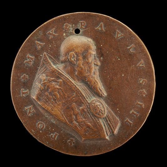 c. 1540 by Italian 16th Century (Paul III (Alessandro Farnese, 1468-1549), Pope 1534 [obverse]), 16X12"(A3)Poster Print