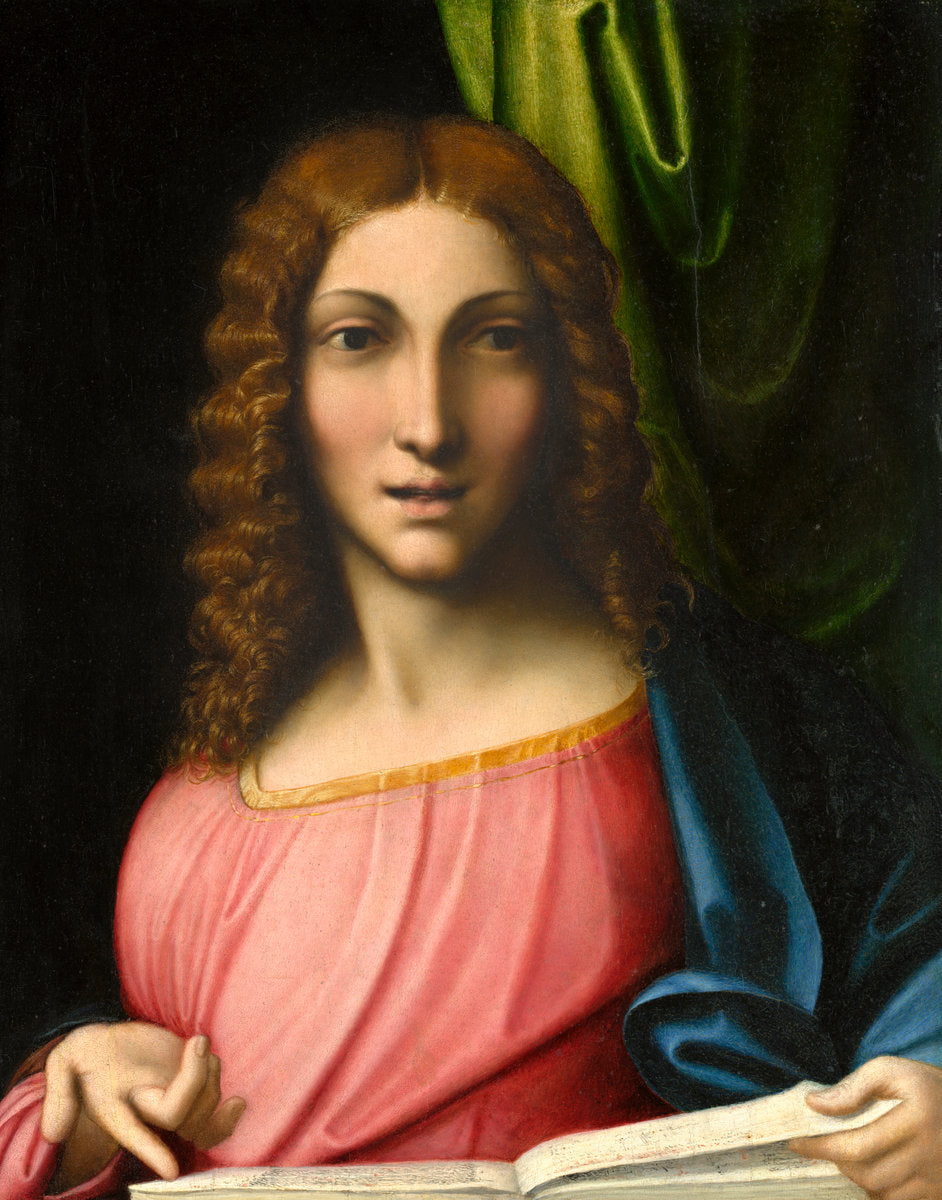 Salvator Mundi by Correggio (Parmese, 1489/1494 - 1534), 16X12"(A3)Poster Print