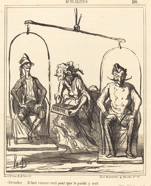 Attendez... il faut encore ceci... by Honoré Daumier (French, 1808 - 1879), 16X12"(A3)Poster Print