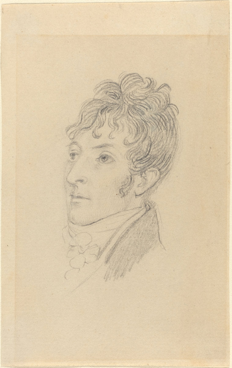 Portrait of a Man by John Flaxman (British, 1755 - 1826), 16X12"(A3)Poster Print