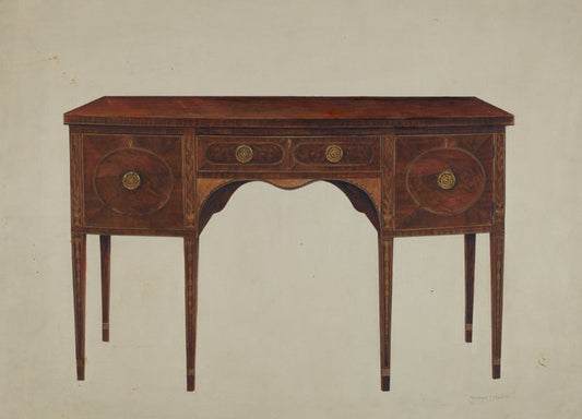 Sideboard by Michael France (American, active c. 1935), 16X12"(A3)Poster Print