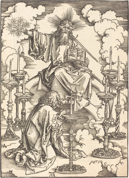The Vision of the Seven Candlesticks by Albrecht Dürer (German, 1471 - 1528), 16X12"(A3)Poster Print