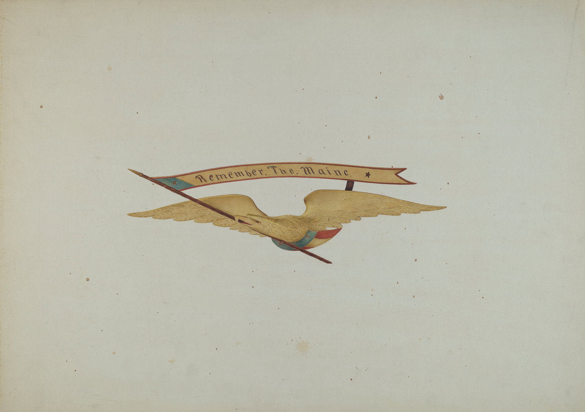 Ornamental Carving: Eagle by Frances Cohen (American, active c. 1935), 16X12"(A3)Poster Print