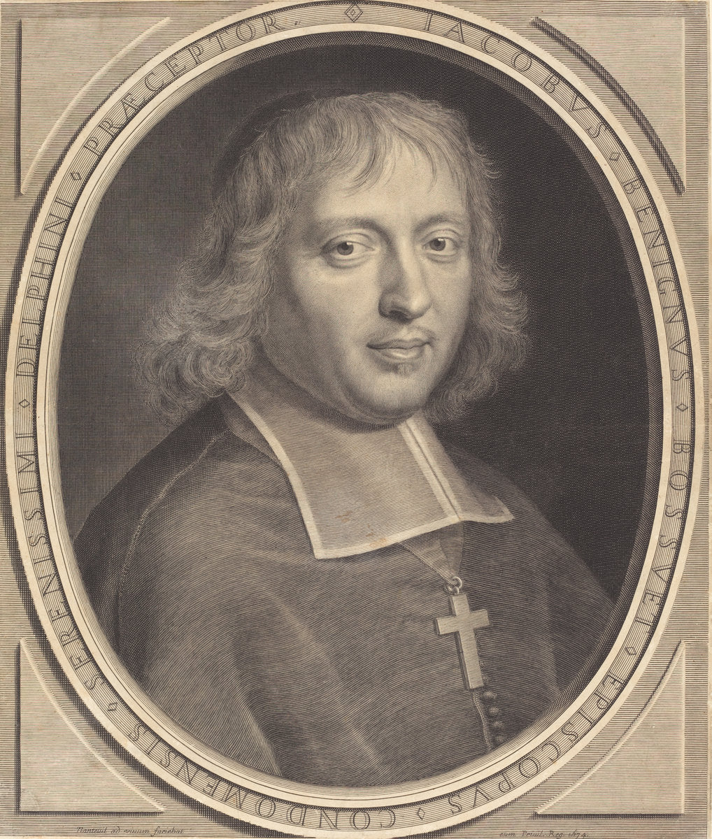 Jacques-Benigne Bossuet by Robert Nanteuil (French, 1623 - 1678), 16X12"(A3)Poster Print