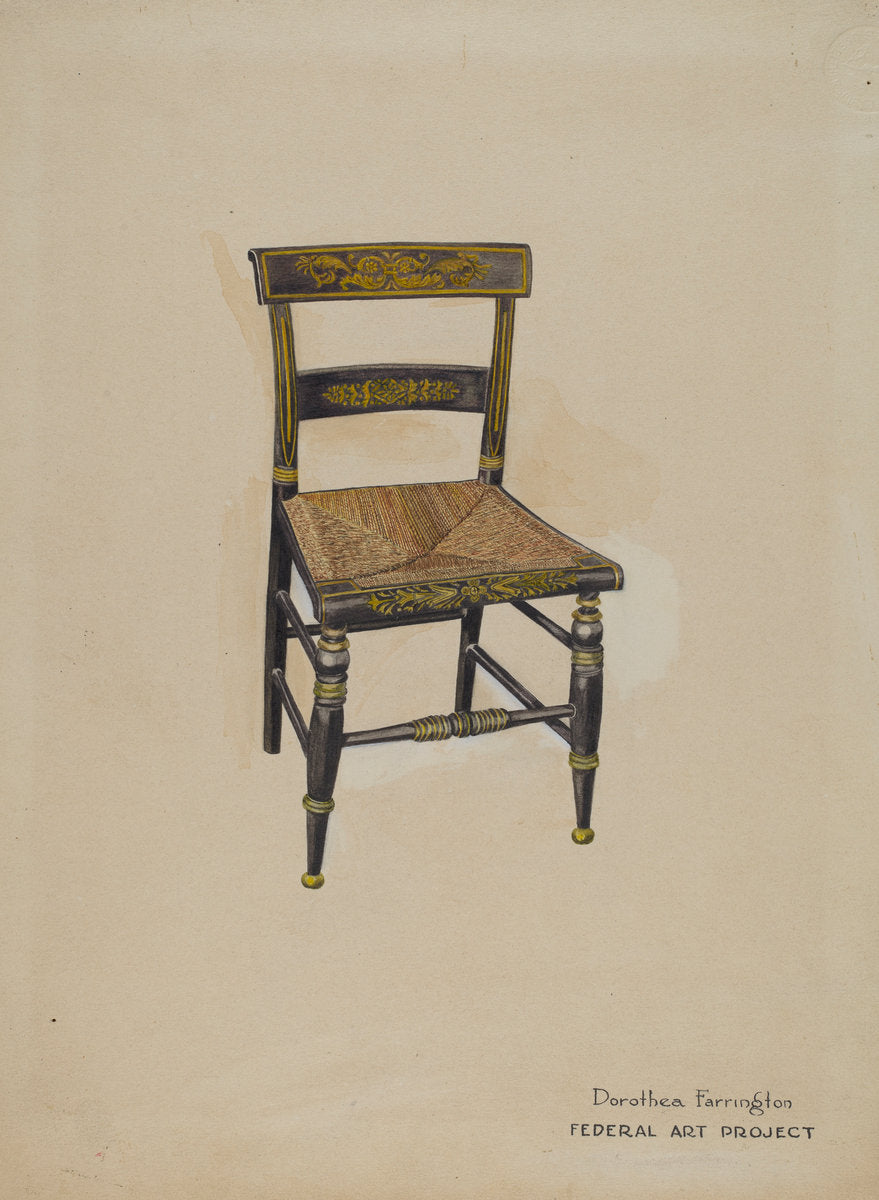 Chair by Dorothea A. Farrington (American, active c. 1935), 16X12"(A3)Poster Print