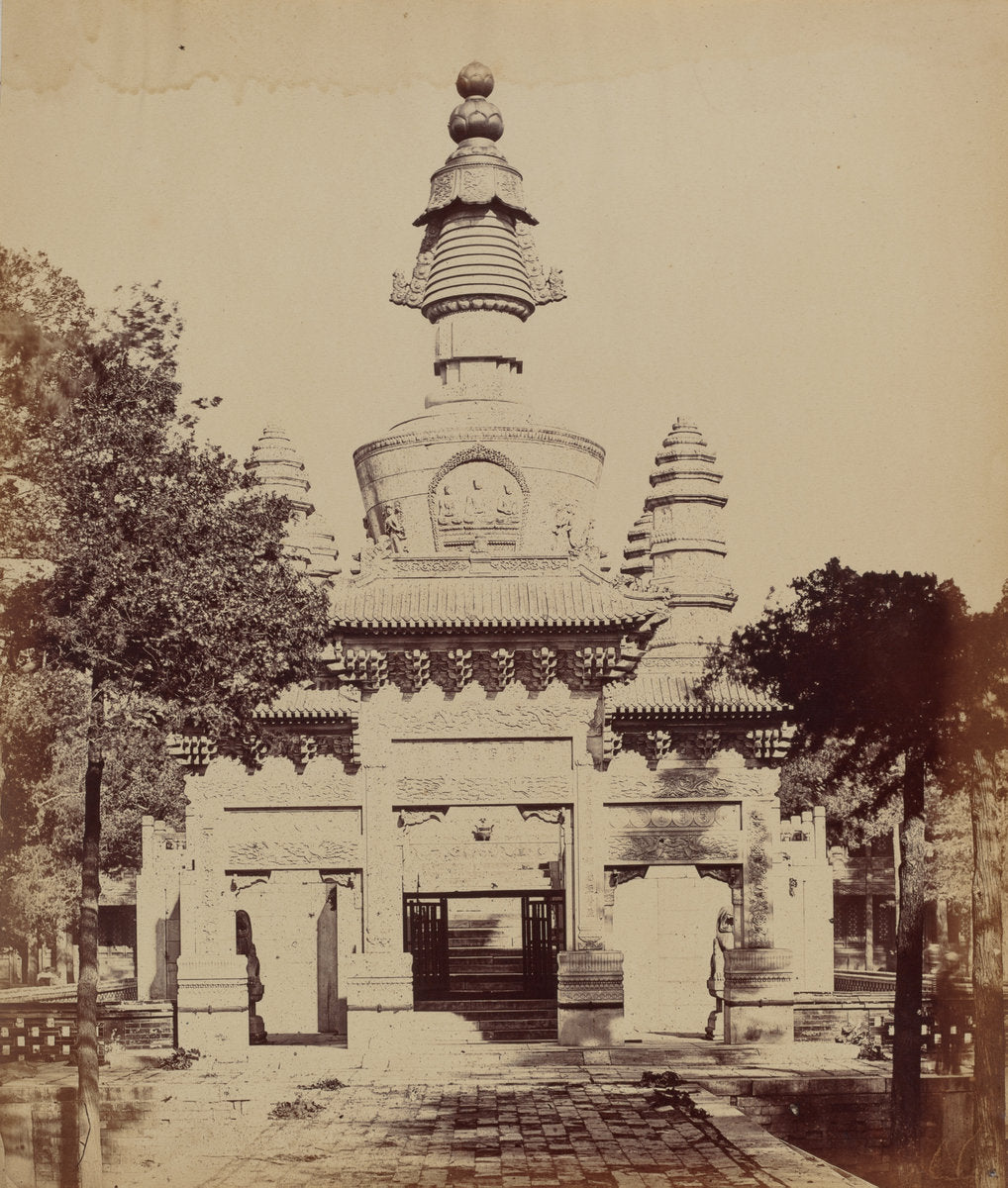 Thibetan Monument in the Lama Temple, Pekin, October 1860 by Felice Beato (British, born Venice, 1832 - 1909), 16X12"(A3)Poster Print