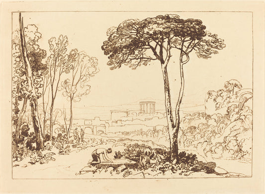 Scene in the Campagna by Joseph Mallord William Turner (British, 1775 - 1851), 16X12"(A3)Poster Print
