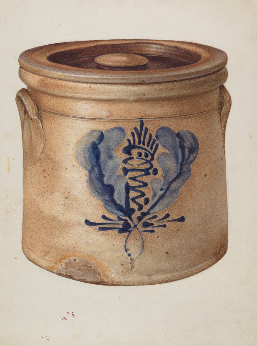 Crock with Cover by Isadore Goldberg (American, active c. 1935), 16X12"(A3)Poster Print