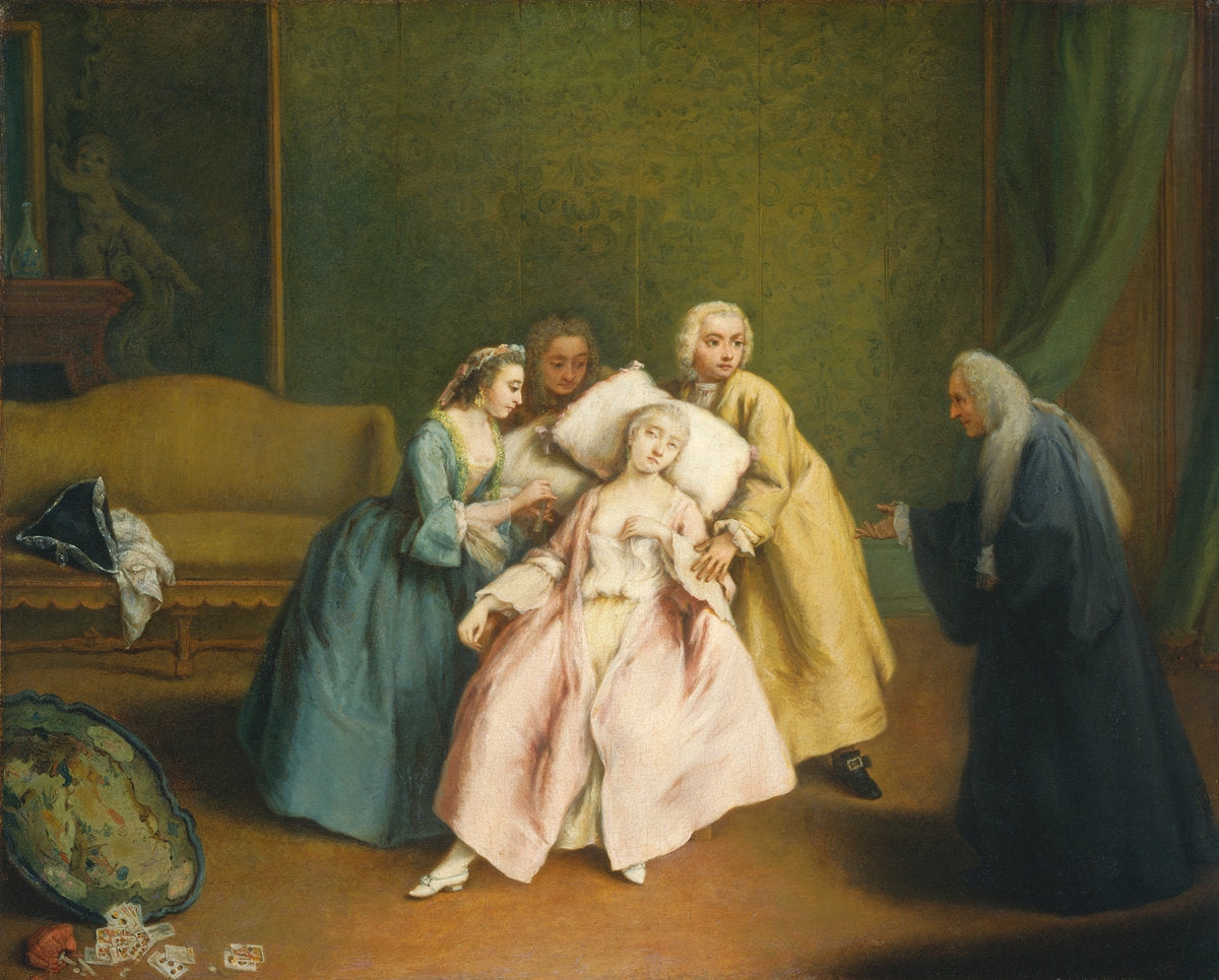 The Faint by Pietro Longhi (Italian, 1702 - 1785), 16X12"(A3)Poster Print
