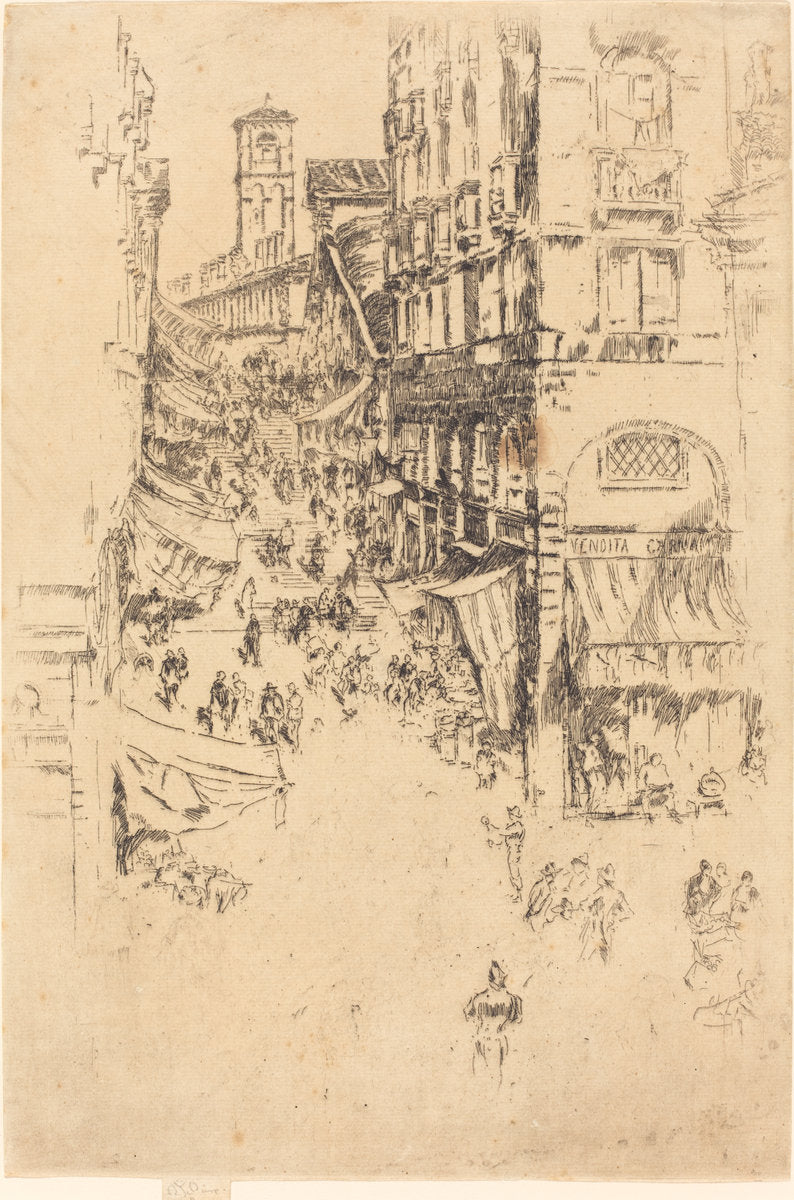 The Rialto by James McNeill Whistler (American, 1834 - 1903), 16X12"(A3)Poster Print