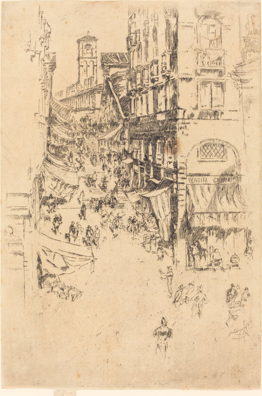 The Rialto by James McNeill Whistler (American, 1834 - 1903), 16X12"(A3)Poster Print
