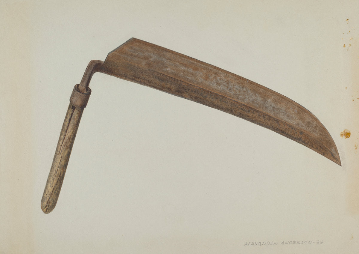 Straw Knife by Alexander Anderson (American, active c. 1935), 16X12"(A3)Poster Print