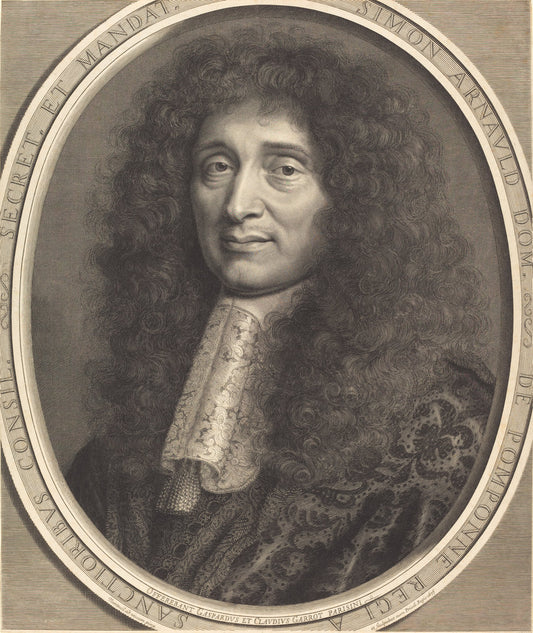 Simon Arnauld, Le Marquis de Pomponne by Robert Nanteuil (French, 1623 - 1678), 16X12"(A3)Poster Print
